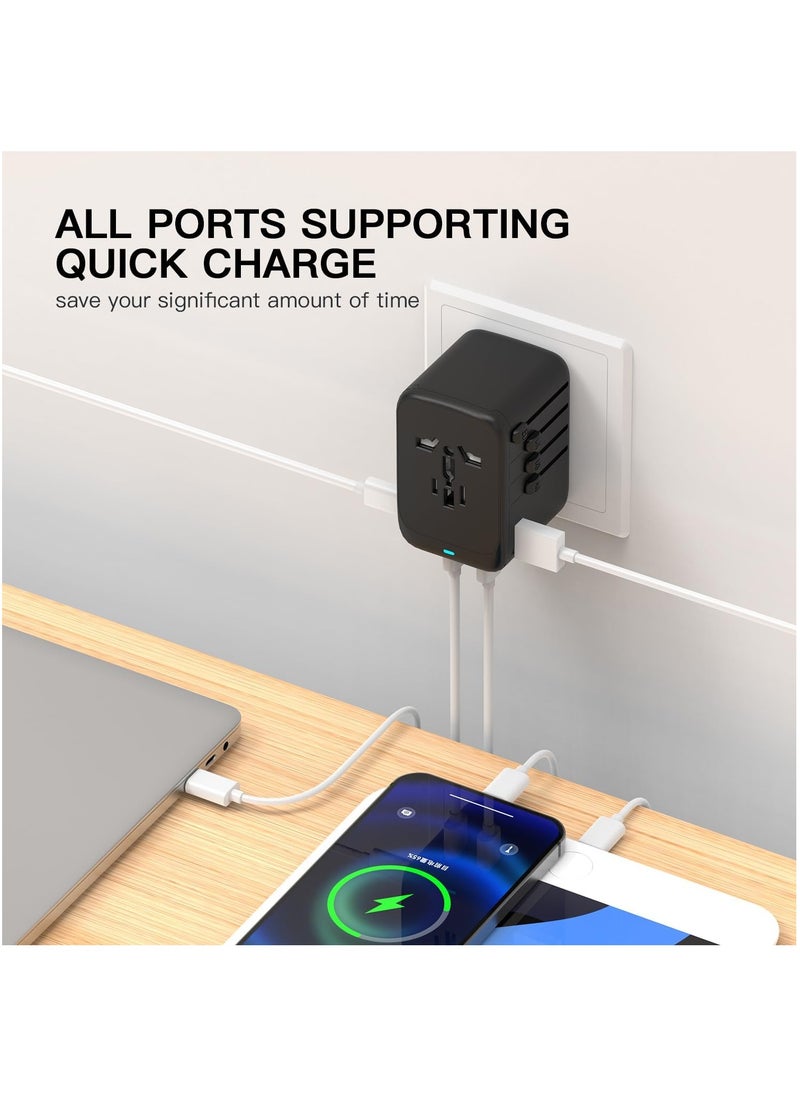 Necomi - 65W Universal Travel Adapter for US/UK/EU/Australia International Charger, Global Wall Charger (Type A/C/G/I) - Image 1