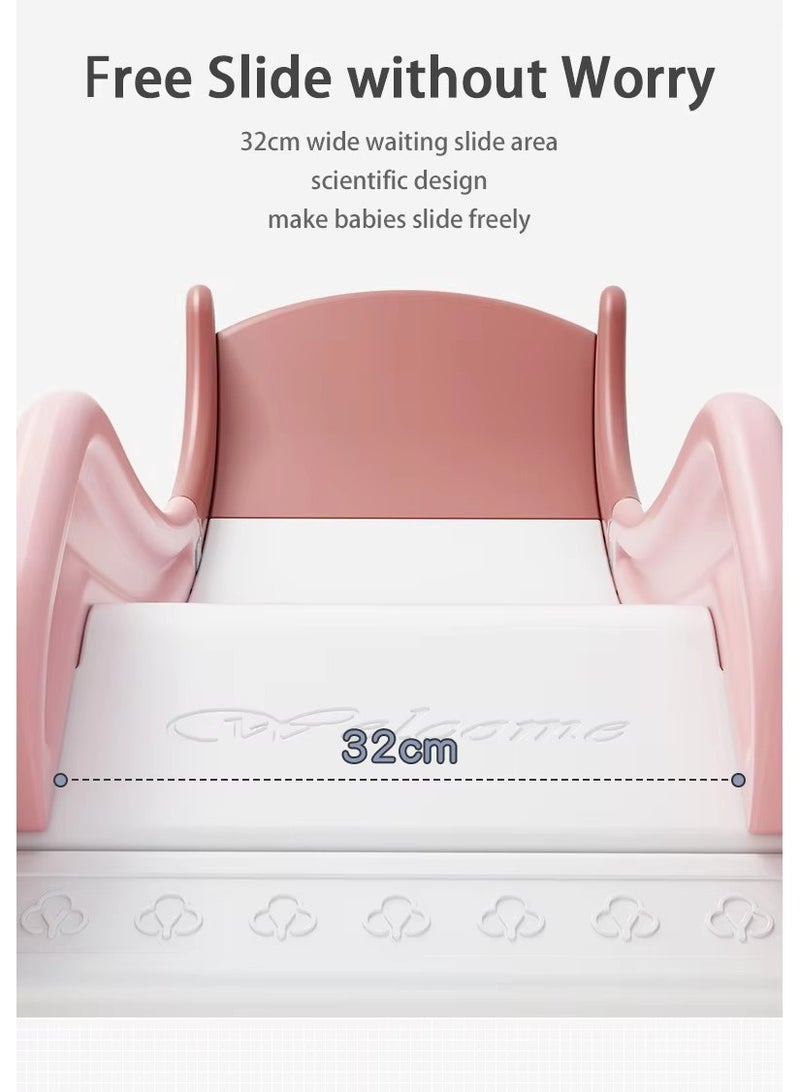 فول جوي زحليقه اطفال مع طوق كرة السلة، 2 في 1 زحليقه للأطفال الصغار والأولاد والبنات المتسلقين، ألعاب داخلية وخارجية - Image 4