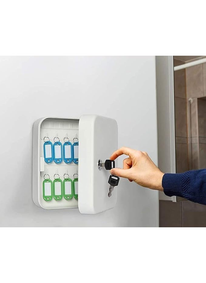 GETZET GETZET Combination Locker 20 Tags Adjustable Wall Mount Metal Key Box Security Lock Organizer Safe Key Security Cabinet Lock Box Deal for Home Office Property Managers Use  - Image 2