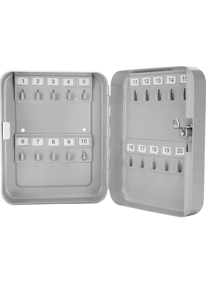 GETZET GETZET Combination Locker 20 Tags Adjustable Wall Mount Metal Key Box Security Lock Organizer Safe Key Security Cabinet Lock Box Deal for Home Office Property Managers Use  - Image 3