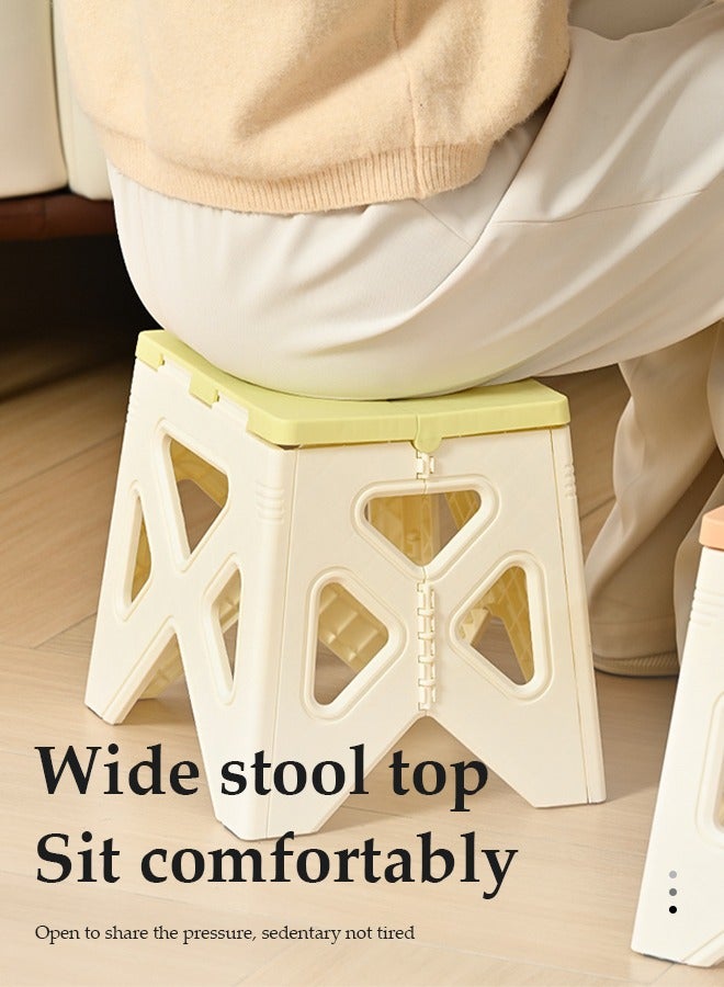 DUNISO 2 Pcs Folding step stool, portable thick footstool, non slip outdoor stool, can be carried by hand,sturdy and durable, suitable for kitchen, bathroom, garden, outdoor, living room, 22 * 20.5 * 20.5cm  - Image 5