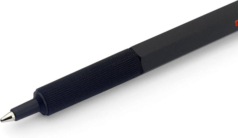 Rotring 600 Ballpoint Pen Medium Point Black Ink Black Barrel Refillable - Image 2