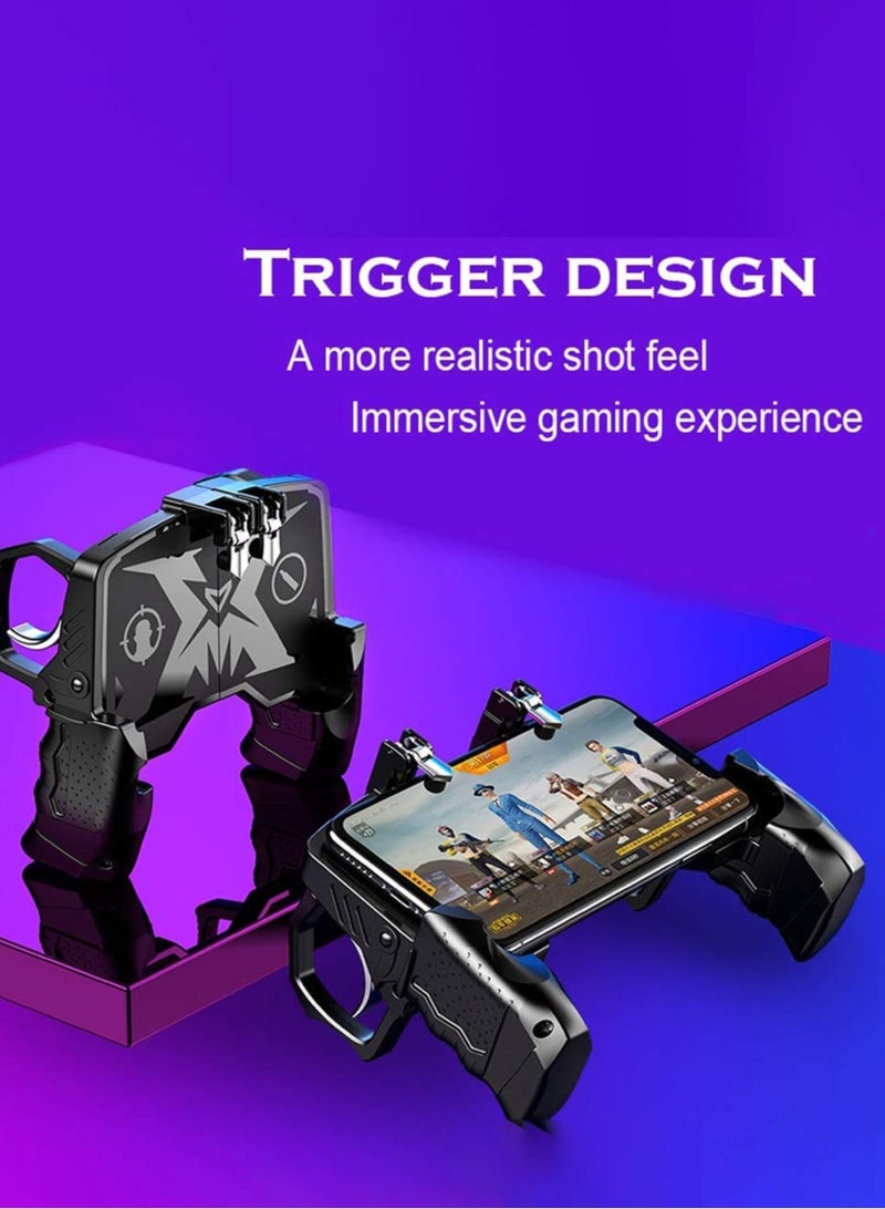 PUGB Helper 4 Finger Connect Gamepad,Peace Elite Quick Shooting on Controller for PUBG Rules of Survival Game Trigger Joystick Gamepad for Mobile Phones - Image 2