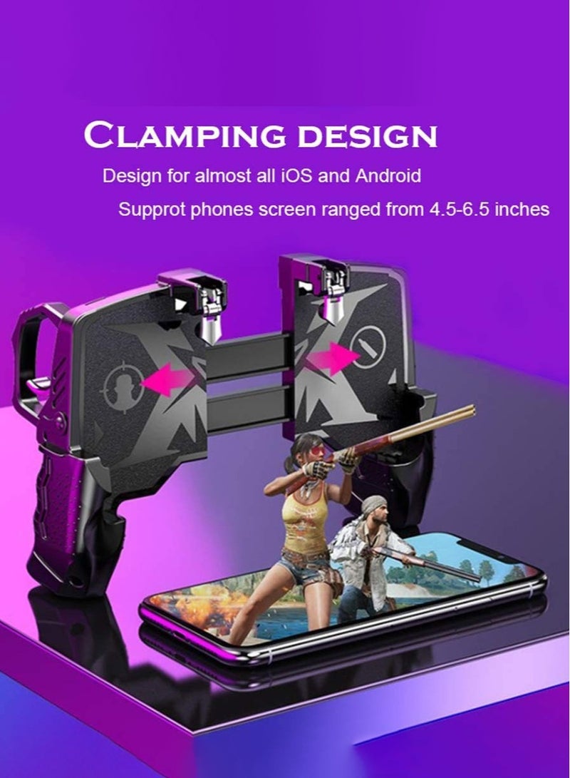 PUGB Helper 4 Finger Connect Gamepad,Peace Elite Quick Shooting on Controller for PUBG Rules of Survival Game Trigger Joystick Gamepad for Mobile Phones - Image 5