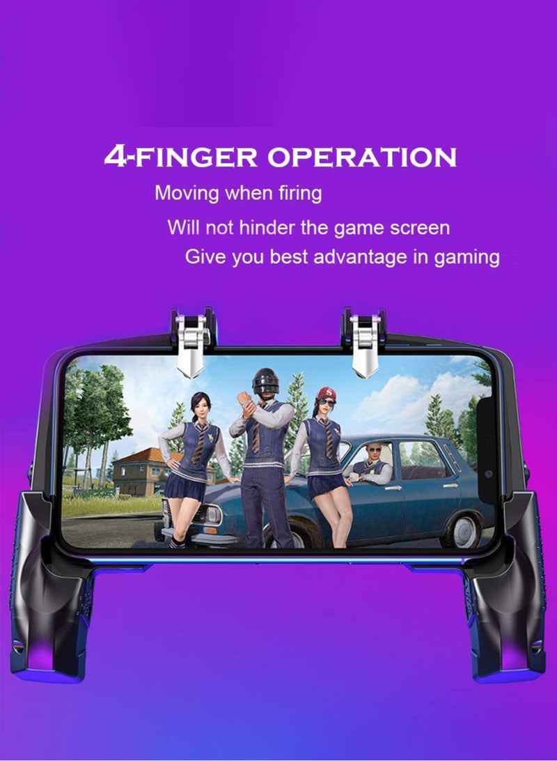 PUGB Helper 4 Finger Connect Gamepad,Peace Elite Quick Shooting on Controller for PUBG Rules of Survival Game Trigger Joystick Gamepad for Mobile Phones - Image 4