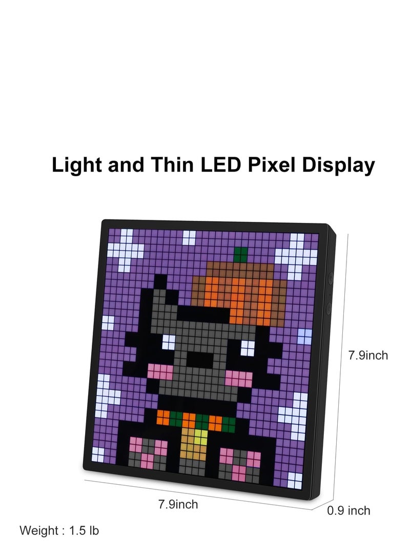 ماتريكس شاشة عرض LED بكسل iDot-Matrix، شاشة LED قابلة للبرمجة مقاس 32 × 32 مع تحكم عبر التطبيق لتزيين المنزل والإعلان التجاري  - Image 2