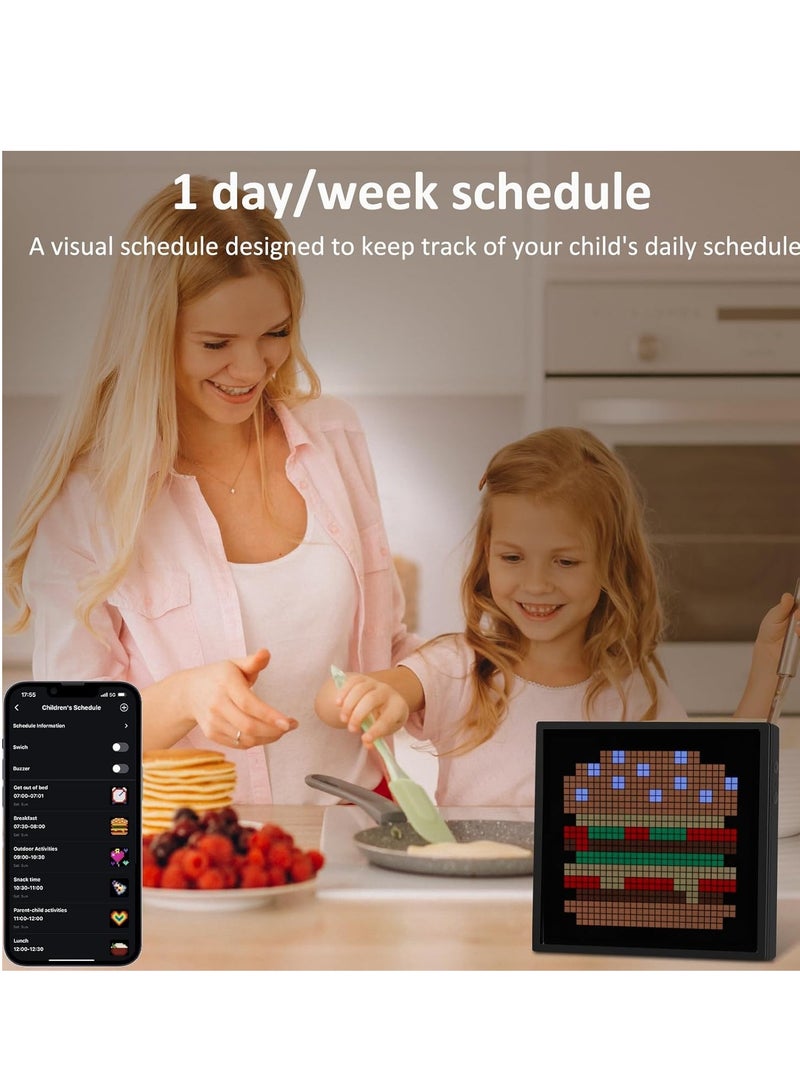 ماتريكس شاشة عرض LED بكسل iDot-Matrix، شاشة LED قابلة للبرمجة مقاس 32 × 32 مع تحكم عبر التطبيق لتزيين المنزل والإعلان التجاري  - Image 4