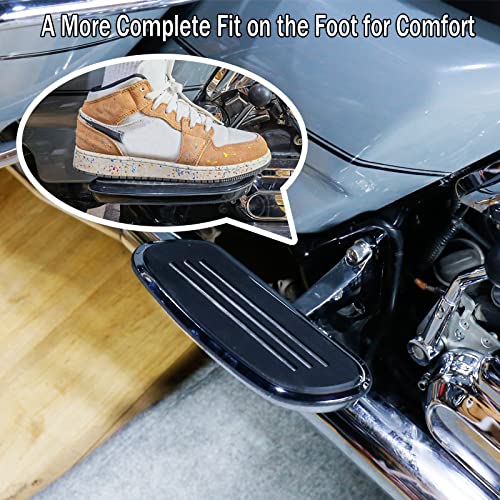 VASTMT Motorcycle Footboards Passenger Floorboard and Mount Kit Fit for Harley Touring Road King Road Glide Street Glide Electra Glide CVO 1993-Up - Image 2
