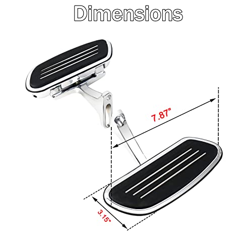VASTMT Motorcycle Footboards Passenger Floorboard and Mount Kit Fit for Harley Touring Road King Road Glide Street Glide Electra Glide CVO 1993-Up - Image 5