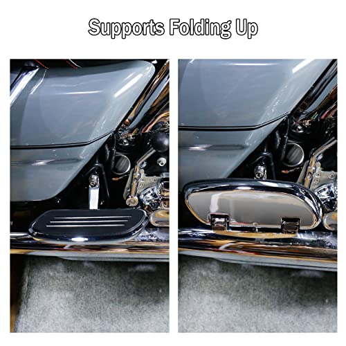 VASTMT Motorcycle Footboards Passenger Floorboard and Mount Kit Fit for Harley Touring Road King Road Glide Street Glide Electra Glide CVO 1993-Up - Image 3