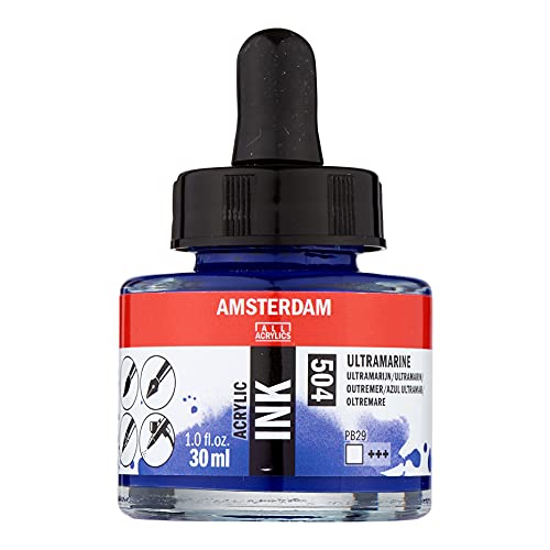 Amsterdam Acrylic Ink Bottle 30 ml Ultramarine 504 (17205040) - Image 3