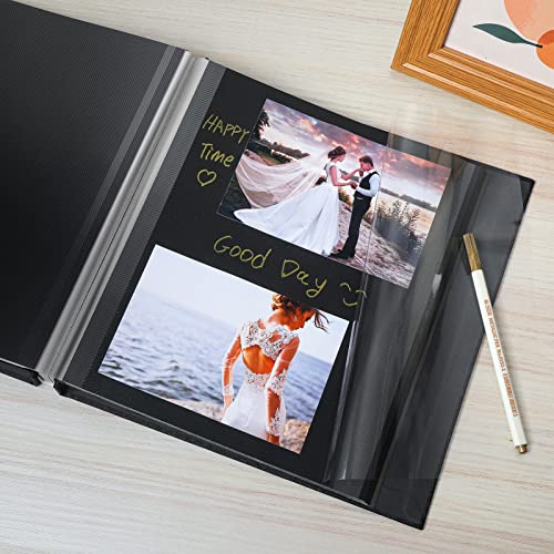 Spbapr ألبوم صور كبير سبابار غلاف قماش لاصق ذاتي ألبوم قصاصات مغناطيسي ألبوم DIY 40 صفحة لاصقة سوداء لصور 3x5 4x6 5x7 8x10 مع قلم معدني - Image 4
