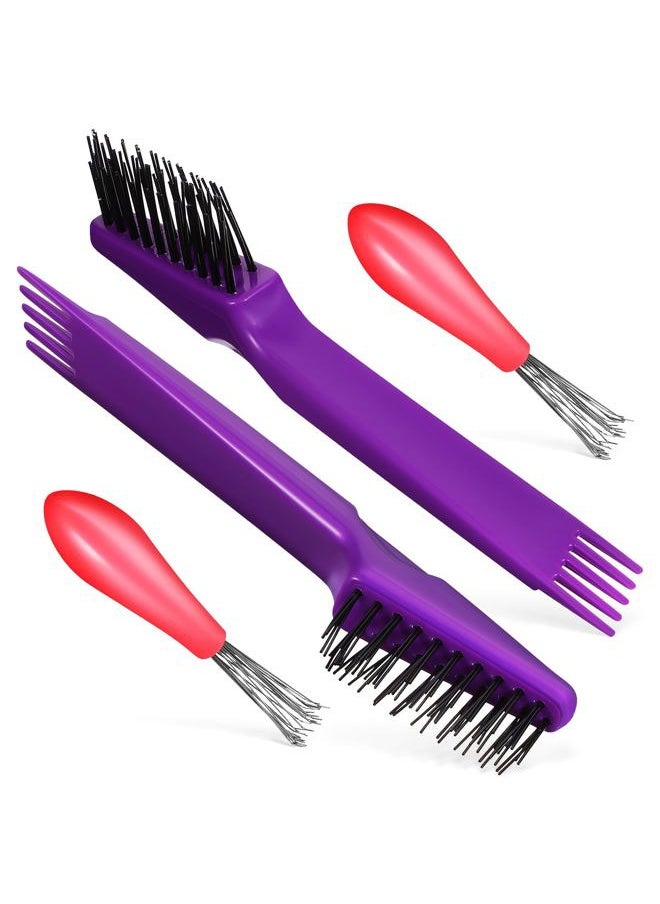 Healeved - 4 Pcs Hair Brush Cleaning Tools Mini Brush Hair Brush Remover Tools Wave Brush Hair Brush Cleaner for Removing Hair Dust - Image 1