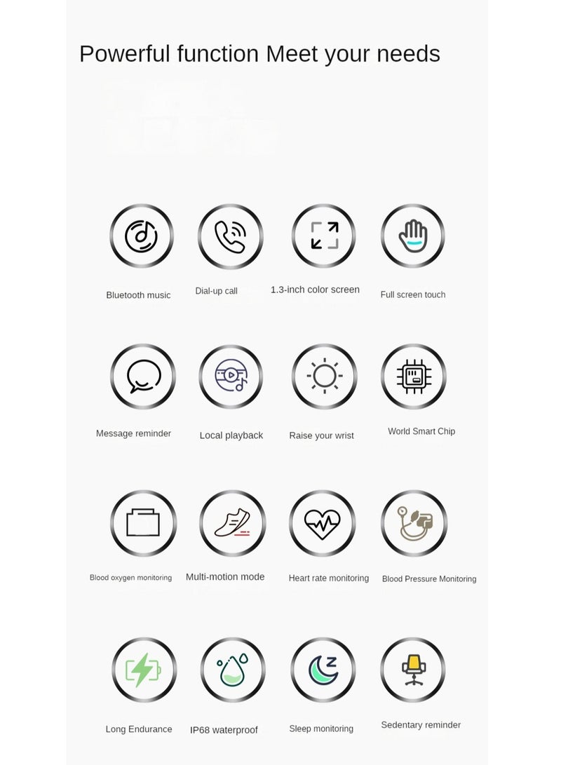 MX Smartwatch, Spherical Sapphire Glass, Health at a Glance,  calling, Fresh-new Activity Rings,ECG Analysis, Compatible with Andriod  ，Super long standby time of 40 days - Image 2