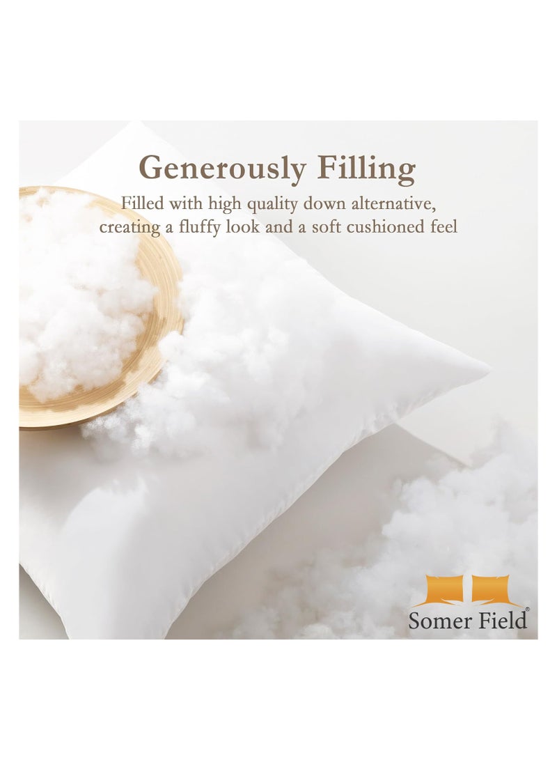 Somerfield Somer Field - Super Soft Bedding Cushion, Cushion Stuffer Inserts, Hollow Siliconised Fibre Square Pillows - White - Best Buy (45x45 cm) - Image 2