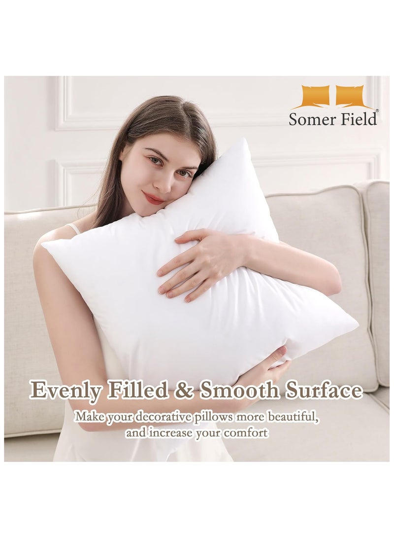Somerfield Somer Field - Super Soft Bedding Cushion, Cushion Stuffer Inserts, Hollow Siliconised Fibre Square Pillows - White - Best Buy (45x45 cm) - Image 3