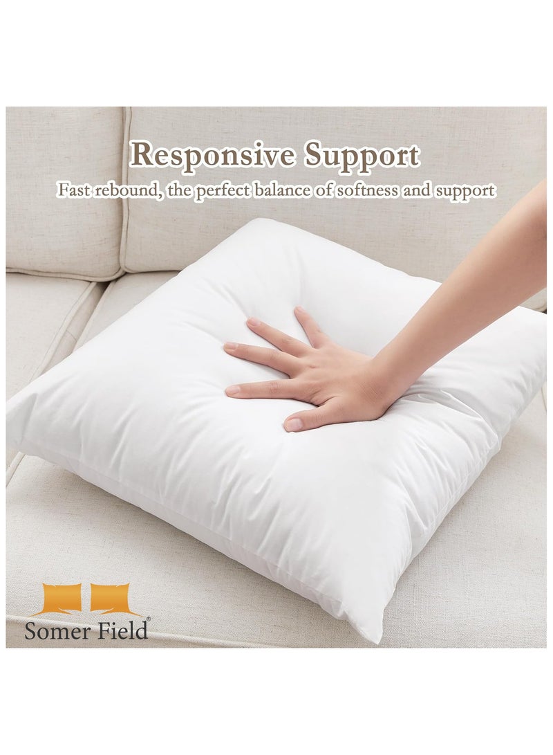 Somerfield Somer Field - Super Soft Bedding Cushion, Cushion Stuffer Inserts, Hollow Siliconised Fibre Square Pillows - White - Best Buy (45x45 cm) - Image 4