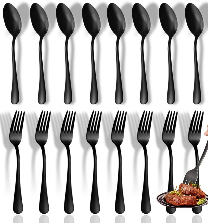 Spoons and Forks Set Set of 30 Top Food Grade Stainless Steel Forks and Spoons Silverware Set Kitchen Utensils Forks 8 Inch and Spoons 669 Inch Cutlery Set Mirror Finish  Dishwasher Safe
