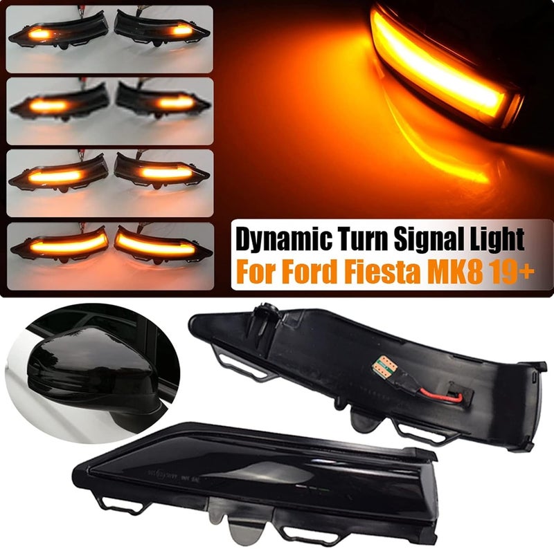 QASULER Dynamic Turn Signal Light for Ford Fiesta - Image 5