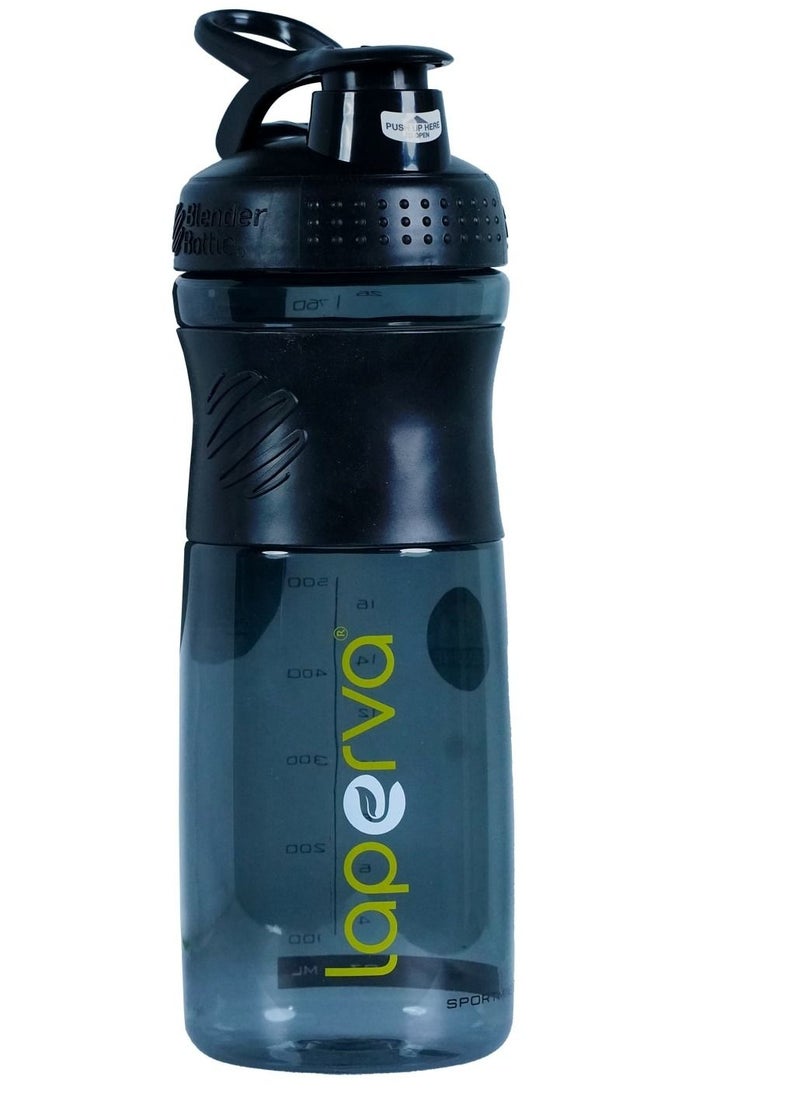 Laperva Shaker Bottle Perfect for Protein Shakes and Pre Workout,700 ml, Black 