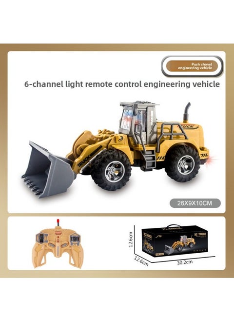 E-commerce Excavator Wood Grabbing Machine Bulldozer Road Pressing Engineering Vehicle Electric Remote Control Vehicle Four-way Five-way Model Vehicle-Colour:Five-way 75-5 Bulldozer (yellow) Forearm Remote Control Swings Up And Down-Proportion:Package 2: (electricity Included) 3 Rechargeable Batteries, 1 Charging Stand, 2 Remote Control Batteries