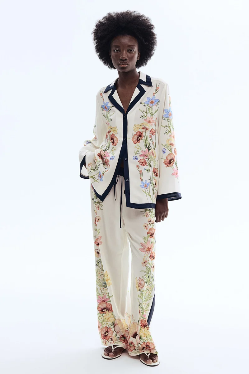 H&M  Printed lyocell resort shirt for Women | Best Price UAE