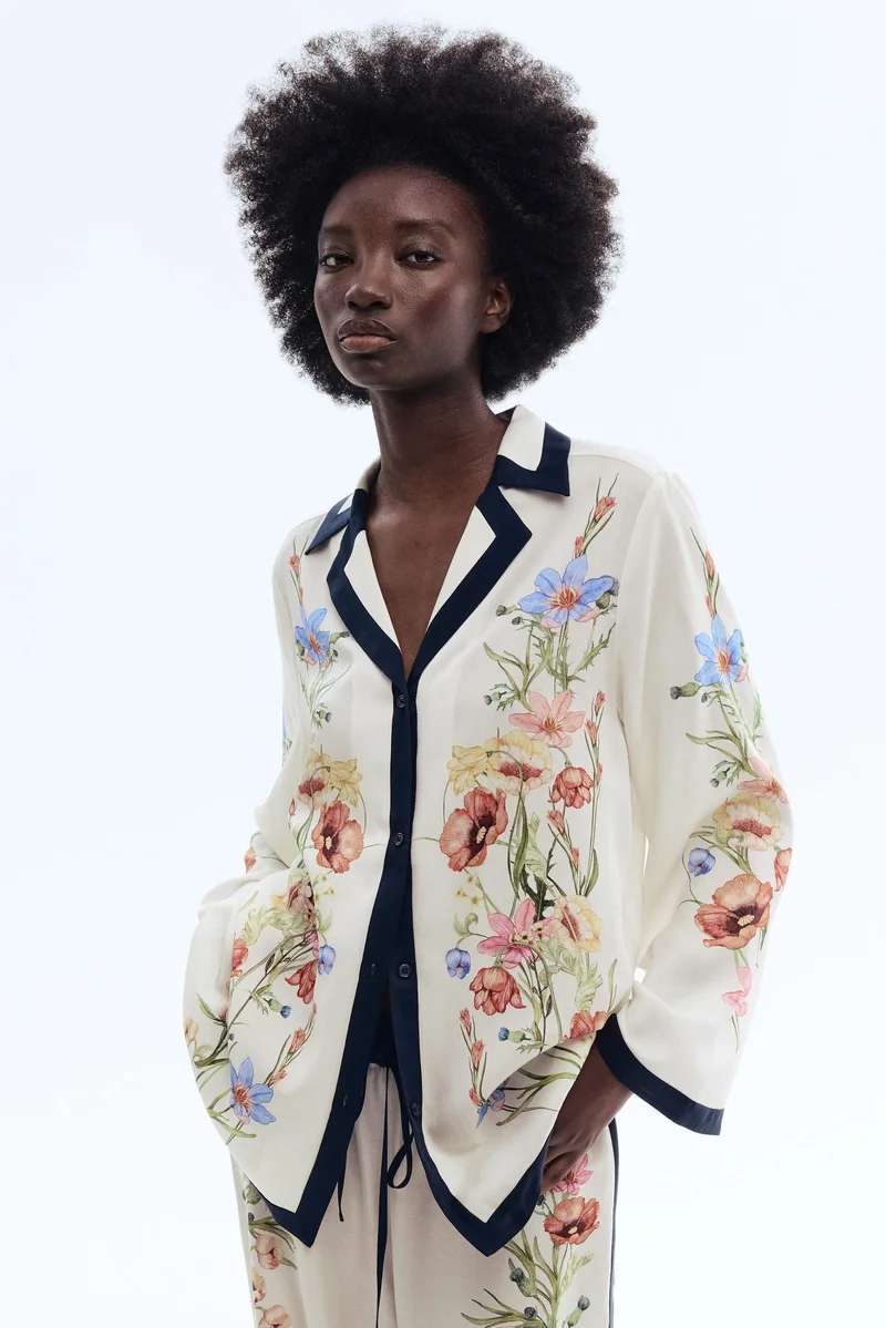 H&M Printed lyocell resort shirt