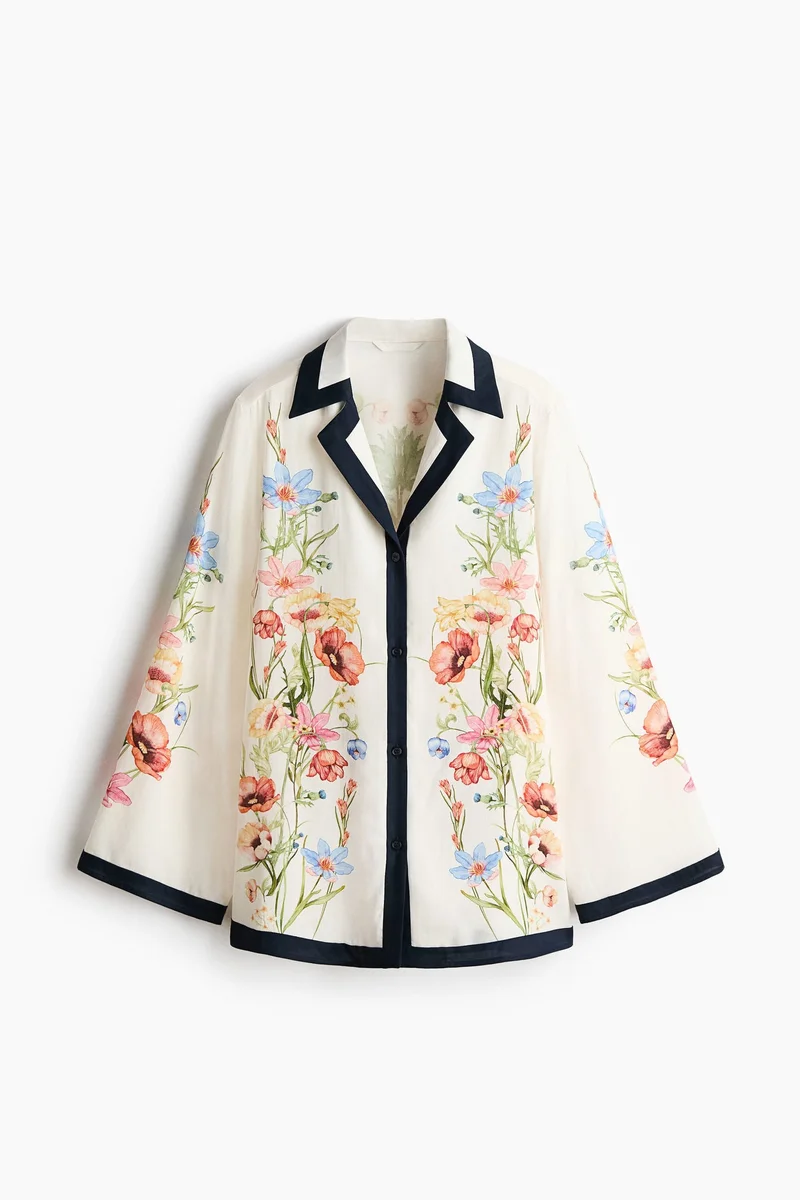 H&M  Printed lyocell resort shirt for Women | Best Price UAE
