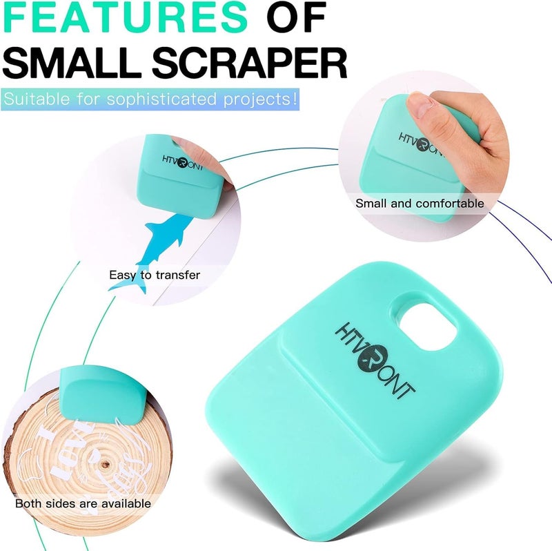 HTVRONT Vinyl Scraper - 2Pack Scraper Tools for Vinyl, Craft Weeder Vinyl Tool Kit Basic Tool-Scraper for Vinyl - Image 5