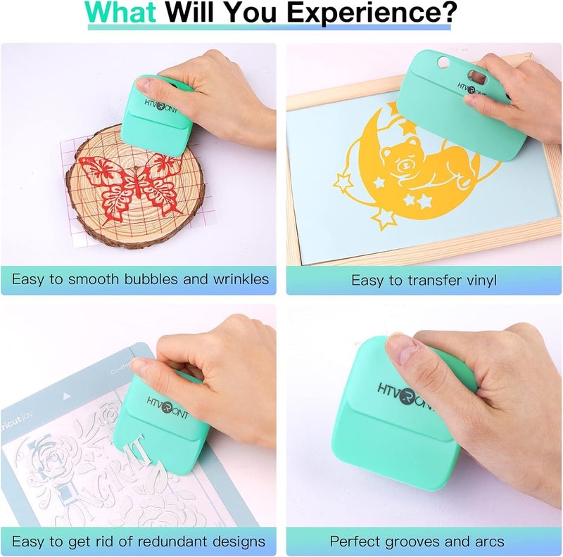 HTVRONT Vinyl Scraper - 2Pack Scraper Tools for Vinyl, Craft Weeder Vinyl Tool Kit Basic Tool-Scraper for Vinyl - Image 2