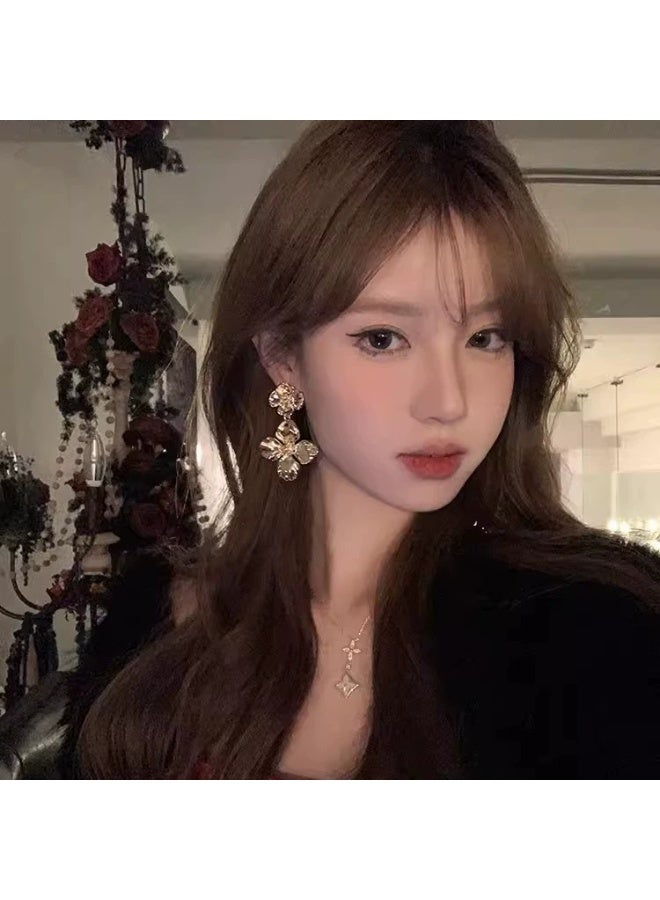 Goolsky أقراط زهور شيفون وردية من غابة الجنيات – أقراط لؤلؤية أنيقة لأسلوب عطلة لطيف، زهور شيفون ناعمة، ملابس صيفية لحفلات الشاطئ/الحديقة - Image 5