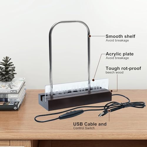 ZEDKEHO Now Playing Vinyl Record Stand LED Light Vinyl Record Display Wooden Storage Holder Accessories for Record Collectors - Image 3