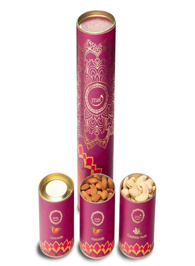 MAI Premium Dry Fruits Gift Pack – Almonds, Cashew Nuts (Kaju) and Raisins (Kismis) | Healthy Snack Assortment in Gift Box | Natural Dry Fruits for Gifting, Diwali gift 300 gm - Image 4