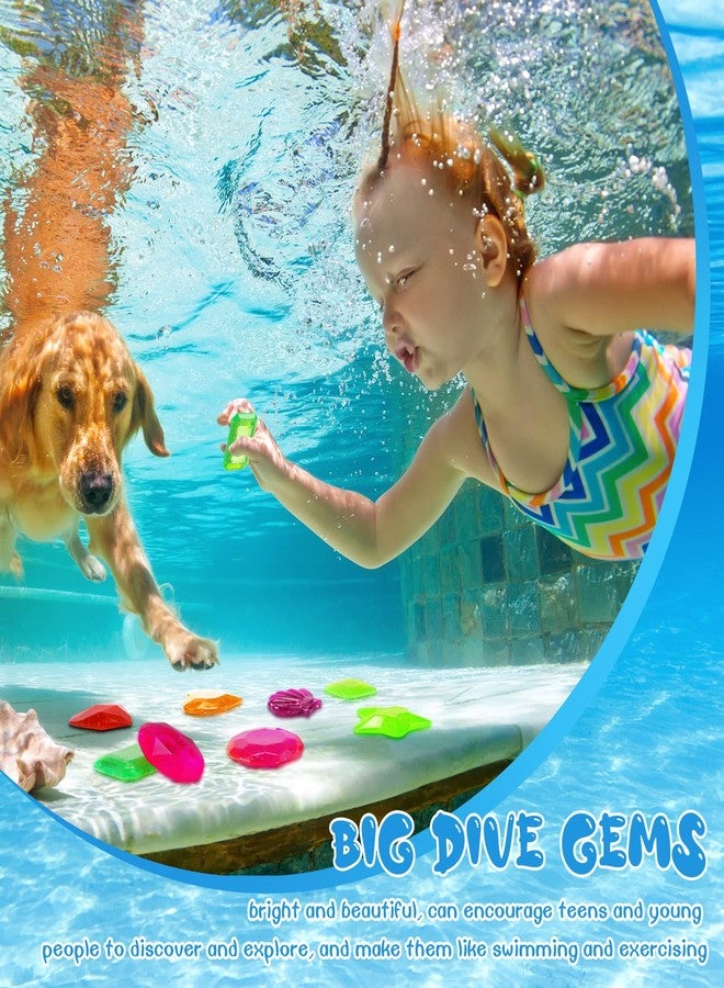 Zhanmai 16 Pcs Diving Gems Bath Toys Pool Sinking Diving Toys Crystals Summer Underwater Diamond for Kids Underwater Gemstone Swimming Training Gift Water Pool Games - Image 5