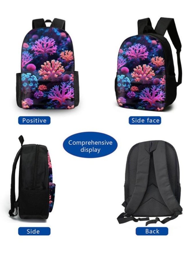 [Super new special offer] Cartoon theme bag three-piece set | double-shoulder + hand-held + storage pen bag | gift self-use good-looking - 1227  - Image 3