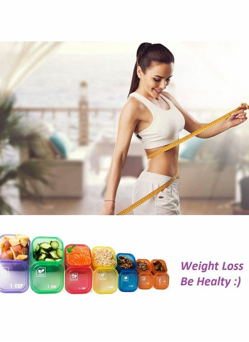 KASTWAVE - 21 Day Fix Containers and Food Plan - Portion Control Container Kit for Weight Loss - Beachbody Portion Containers with Recipe (Multicolors) - Image 1