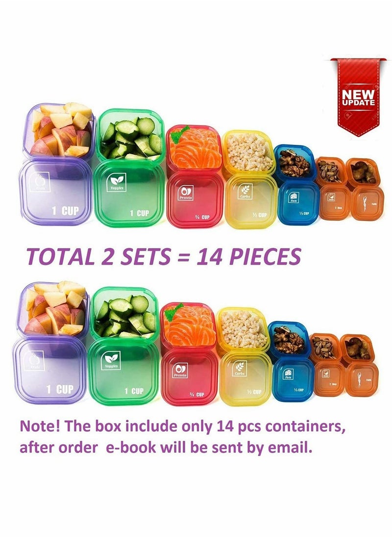 KASTWAVE - 21 Day Fix Containers and Food Plan - Portion Control Container Kit for Weight Loss - Beachbody Portion Containers with Recipe (Multicolors) - Image 1
