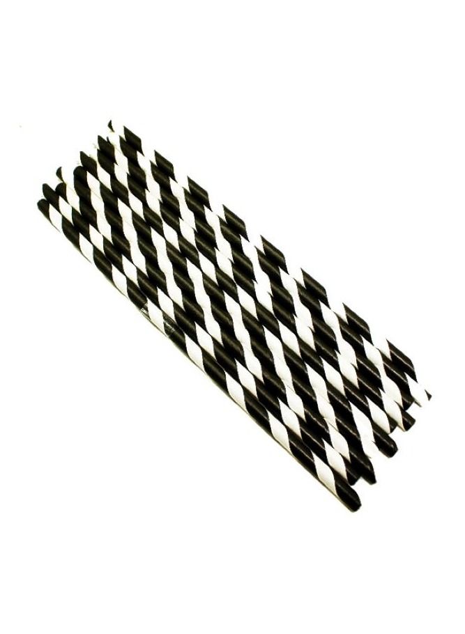 Paper Straw Black & White 250 Pcs Per Pack