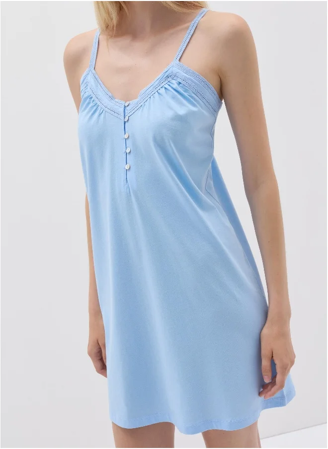 او في اس Nightdress with openwork edging