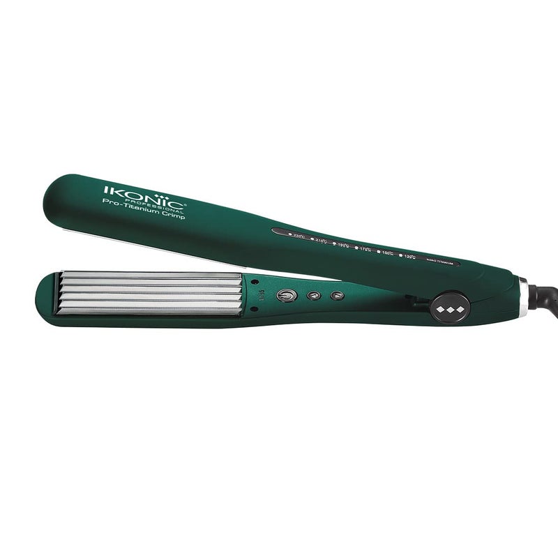 Ikonic Pro titanium Crimp Emerald Collection Crimper Hair Styler Wavy Hair - Image 2