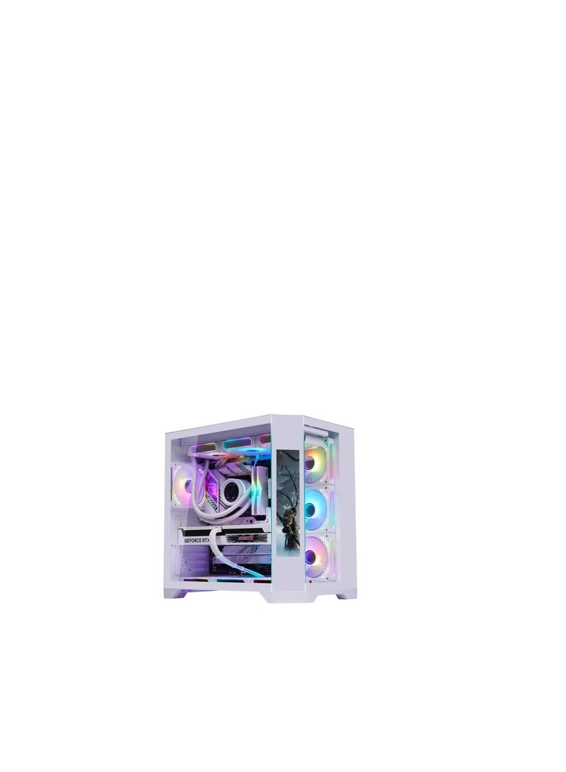 WJCOOLMAN مروحة WJCOOLMAN Y60 PRO 7UNI LCD بيضاء - Image 1
