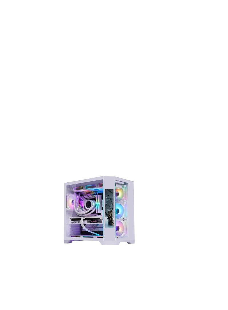 WJCOOLMAN مروحة WJCOOLMAN Y60 PRO 7UNI LCD بيضاء - Image 2
