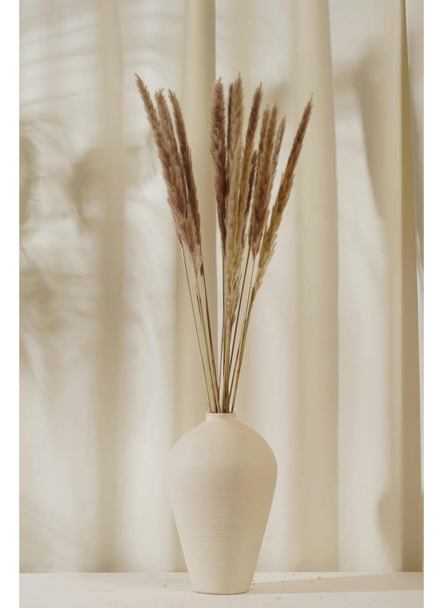 PUREZENTO Purezento Brown Wheat Dried Flower Delight for HomeOffice or Living Room Diwali Decoration Feathery Texture Finish Festival Decor with Natural Golden BeautySet of 15Vase Not Included  - Image 4