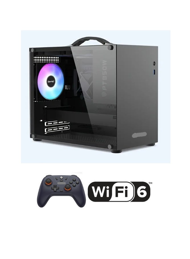 جهاز iDeals الاقتصادي للألعاب (Steam Machine) | معالج Ryzen 5 (سداسي النواة) | بطاقة رسوميات RX 580 (سعة 8 جيجابايت) للألعاب بدقة 1080p | ذاكرة RAM سعة 16 جيجابايت DDR4 (قناة مزدوجة) | وحدة تخزين NVMe SSD سعة 512 جيجابايت | تقنية WiFi 6 | وحدة تحكم لاسلكية | نظام تشغيل Steam OS - Image 2