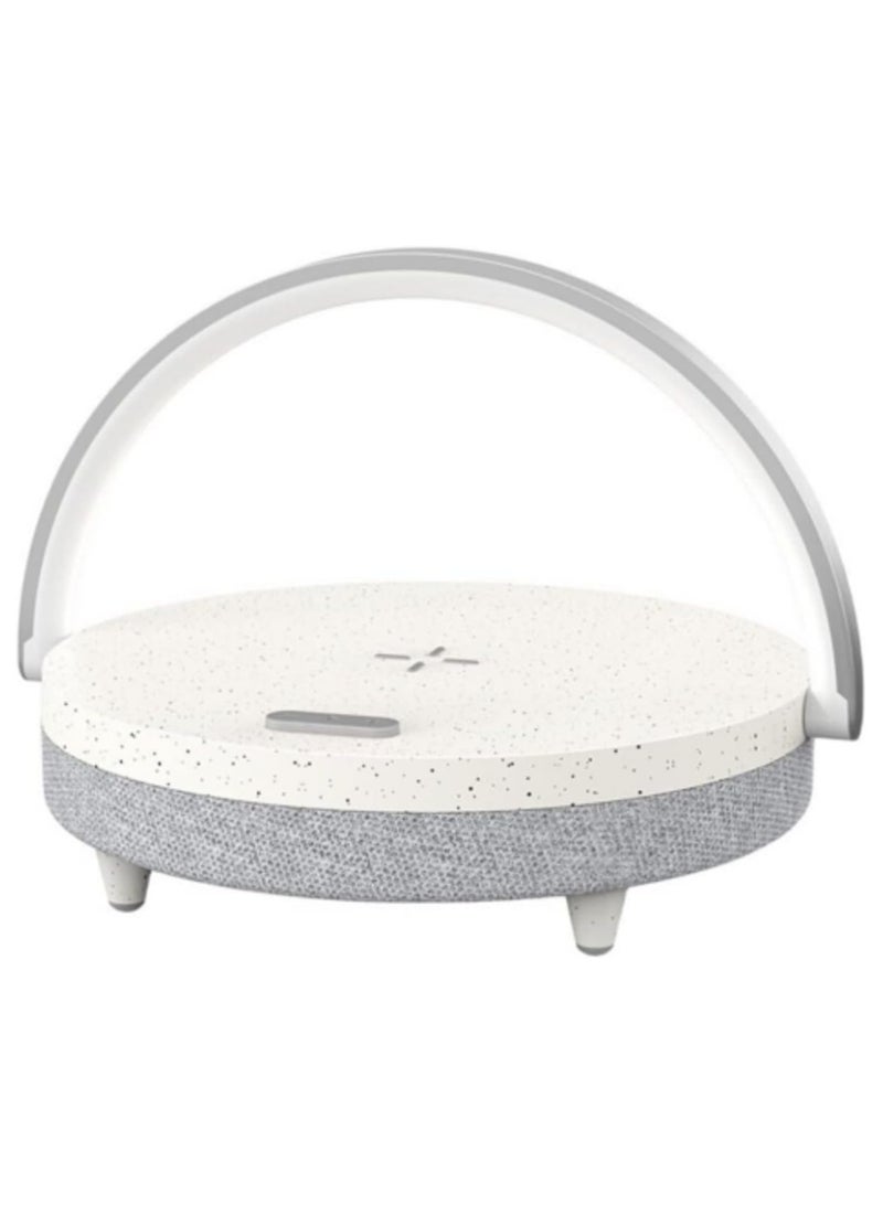EZVALO Bedside Lamp,EZVALO 4 in 1 Night Light with Wireless Charger,Portable Speaker,Phone Holder,Touch Control Diammable Table Lamp Nightstand Lamp for Bedroom - Image 1