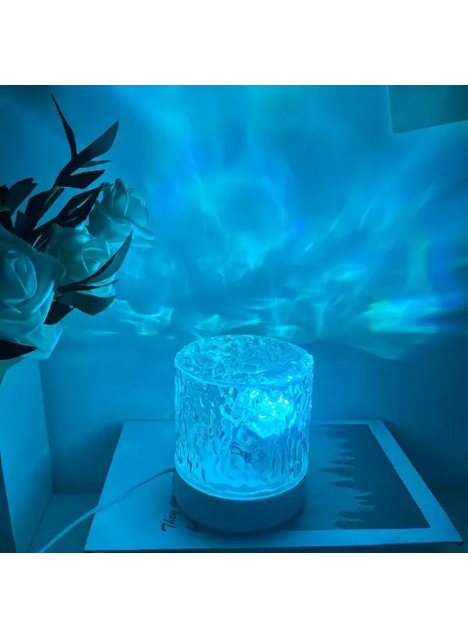 Elegant Minimalism 2Pcs RGB LED Projector Night Light Remote Control USB Powered - Image 2