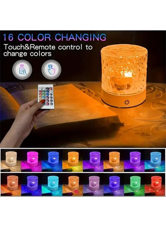 Elegant Minimalism 2Pcs RGB LED Projector Night Light Remote Control USB Powered - Image 1