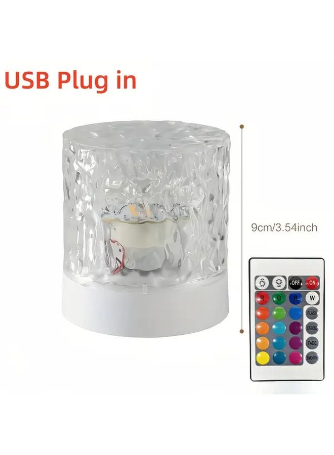 Elegant Minimalism 2Pcs RGB LED Projector Night Light Remote Control USB Powered - Image 3