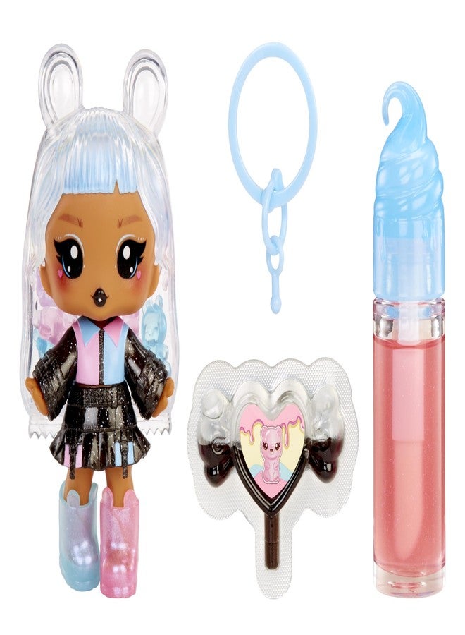 Yummiland Lip Gloss Doll: Sour Sweeties - Gabi Gummybear Includes DIY Lip Gloss + Removable Keychain, Cosmetic Play, Collectible, Ages 4+ - Image 1