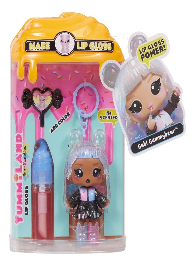 Yummiland Lip Gloss Doll: Sour Sweeties - Gabi Gummybear Includes DIY Lip Gloss + Removable Keychain, Cosmetic Play, Collectible, Ages 4+ - Image 5